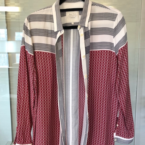 Beautiful Part Two blouse. Red, black and white. Size UK 14. - Picture 3 of 6